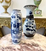 TWO CHINESE BLUE AND WHITE VASES