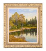 M. PERSSON: RIVER VIEW WITH TREES