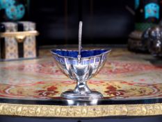 A GEORGE III PERIOD STERLING SILVER SUGAR BASKET C. 1812
