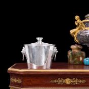 DUNHILL: A STERLING SILVER ICE BUCKET, LONDON, 1969, COMYNS