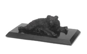 A RARE 19TH CENTURY RUSSIAN CAST IRON MODEL OF A BEAR