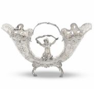 A PAIR OF EARLY 20TH CENTURY SILVER DOUBLE VASES, GERMAN, C. 1902