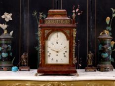 A LATE 18TH CENTURY FUSEE MUSICAL BRACKET CLOCK BY JOHN SCOTT, LONDON