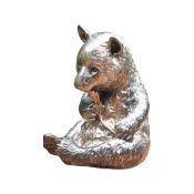 A FINE STERLING SILVER MODEL OF A PANDA, EDINBURGH, HAMILTON FINCH