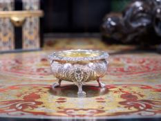 A 19TH CENTURY ENGLISH SILVER SALT