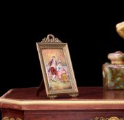 A LATE 19TH CENTURY FRENCH LIMOGES ENAMEL PLAQUETTE