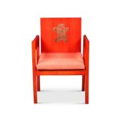 A PRINCE OF WALES INVESTITURE CHAIR DESIGNED BY LORD SNOWDON IN 1969