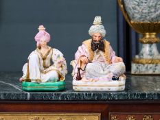 JACOB PETIT: A PAIR OF PARIS PORCELAIN SCENT BOTTLES MODELLED AS A SULTAN AND SULTANA