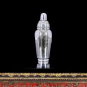 AN ITALIAN SOLID SILVER COCKTAIL SHAKER