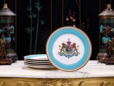 A SET OF SIX IMPERIAL PORCELAIN PLATES OF PERSIA BY SPODE