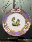 A 19TH CENTURY PARIS PORCELAIN DINNER PLATE BY FEUILLET
