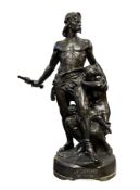 E. BOISSEAU (1842-1923): A VERY LARGE BRONZE GROUP 'LA DEFENSE DU FOYER'