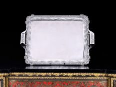 A RUSSIAN EMPIRE PERIOD SILVER TRAY, MOSCOW, 1833