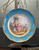 A 19TH CENTURY SEVRES PORCELAIN PLATE