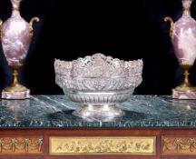 A LARGE AND RARE VICTORIAN STERLING SILVER PUNCH BOWL C. 1897, WAKELY & WHEELER