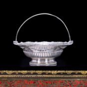 AN IRISH GEORGE III STERLING SILVER BASKET, DUBLIN, C. 1814