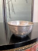 AN EARLY 20TH CENTURY PERSIAN SILVER BOWL WITH MARK OF JA'FAR