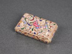 A FINE SWISS GOLD AND ENAMEL BOX BY J.F. BAUTTE & CIE, GENEVA, C. 1840