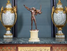 BRUNO ZACH (1891-1935): 'EQUILIBRISTES' AN EARLY 20TH CENTURY BRONZE FIGURE