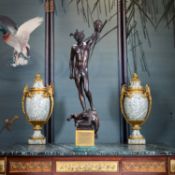 FRILLI GALLERIA: A LARGE BRONZE FIGURE OF PERSEUS WITH THE HEAD OF MEDUSA AFTER CELLINI