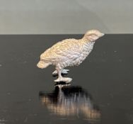 A SMALL STERLING SILVER MODEL OF A GAME BIRD
