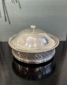 AN EARLY 20TH CENTURY STERLING SILVER BUTTER DISH, C. 1907, S J PHILLIPS LTD