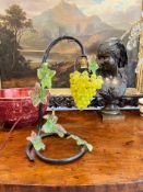 A URANIUM GLASS TABLE LAMP