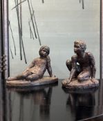 KARIN JONZEN: TWO BRONZED FIGURES