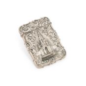 A VICTORIAN STERLING SILVER CARD CASE, MARK OF NATHANIEL MILLS, C. 1847