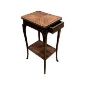 A LATE 19TH CENTURY FRENCH MAHOGANY AND ORMOLU MOUNTED ETAGERE