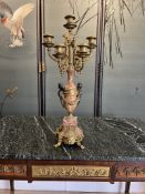 A LARGE EARLY 20TH CENTURY FRENCH MARBLE AND GILT METAL MOUNTED CANDELABRA