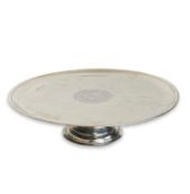 A RARE GEORGE I PERIOD STERLING SILVER TAZZA, LONDON, 1718