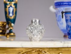 A JAPANESE MEIJI PERIOD SILVER TEA CADDY