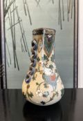 A MEIJI PERIOD JAPANESE SATSUMA WARE GLAZED POTTERY VASE