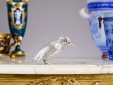 A STERLING SILVER MODEL OF A KINGFISHER, LONDON, C.J. VANDER
