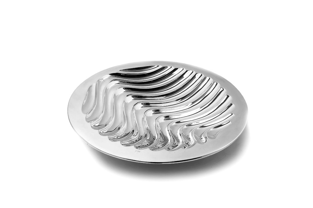 A LARGE MODERNIST STERLING SILVER BOWL CENTREPIECE BY ALEX BROGDAN - Image 6 of 7