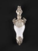 A MID 19TH CENTURY ROCK CRYSTAL AND SILVER SCENT BOTTLE PROBABLY J.V. MOREL, PARIS