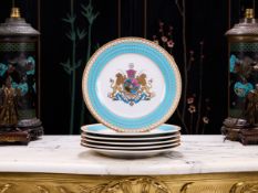 A SET OF SIX IMPERIAL PORCELAIN PLATES OF PERSIA BY SPODE