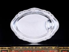 PAUL STORR: A HUGE SILVER VENISON PLATTER MADE FOR JOHN DUTTON, 2ND BARON SHERBORNE, C. 1820