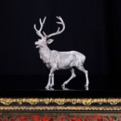 AN ITALIAN SILVER MODEL OF A STAG BY MIRACOLI