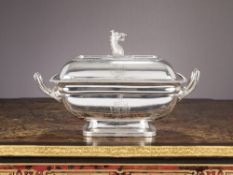 A FINE GEORGE III STERLING SILVER SOUP TUREEN, LONDON, 1806, WILLIAM FOUNTAIN