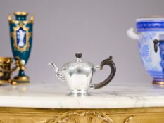 A RARE NEWCASTLE STERLING SILVER TEAPOT, GEORGE II PERIOD, C. 1751