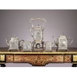 A MASSIVE LATE 19TH CENTURY SILVER TEA AND COFFEE SERVICE, GERMAN, C. 1880
