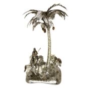 A MASSIVE ITALIAN SILVER FIGURAL CENTREPIECE OF ARAB HUNTERS BY MAZZUCATO