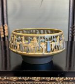 A ZSOLNAY GLAZED CERAMIC BOWL