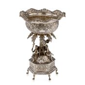 A 19TH CENTURY INDIAN KUTCH SOLID SILVER CENTREPIECE C. 1890