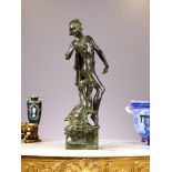 GILBERT BAYES (BRITISH, 1872-1953): 'THE GOOSE GIRL' BRONZE 1/8