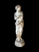 A LATE 19TH CENTURY ITALIAN MARBLE FIGURE OF SUMMER