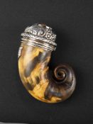 AN EARLY 19TH CENTURY SCOTTISH SNUFF MULL DATED 1834