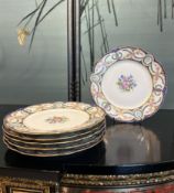 A SET OF SIX 'CHATEAU DE TUILERIES' PORCELAIN PLATES